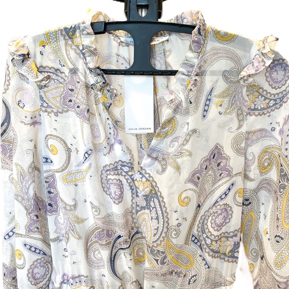 JULIA JORDAN Printed Chiffon Midi Dress - NWT - Size 4 - Picture 5 of 6